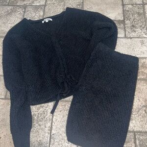 Mimi Chica Black Knit Cardigan Set